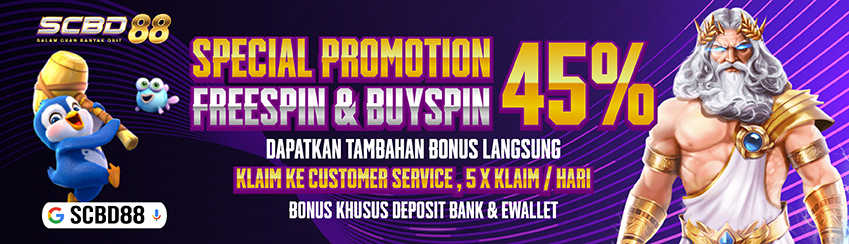 BONUS EXTRA FREESPIN 45% Slot Gacor SCBD88